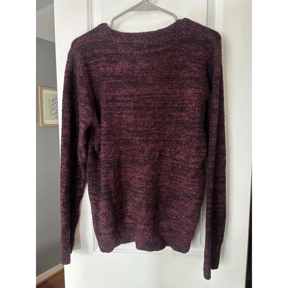 Softies NWT Waffle Marshmallow Crew Neck Sweater PJ Top Size Small Lounge Purple